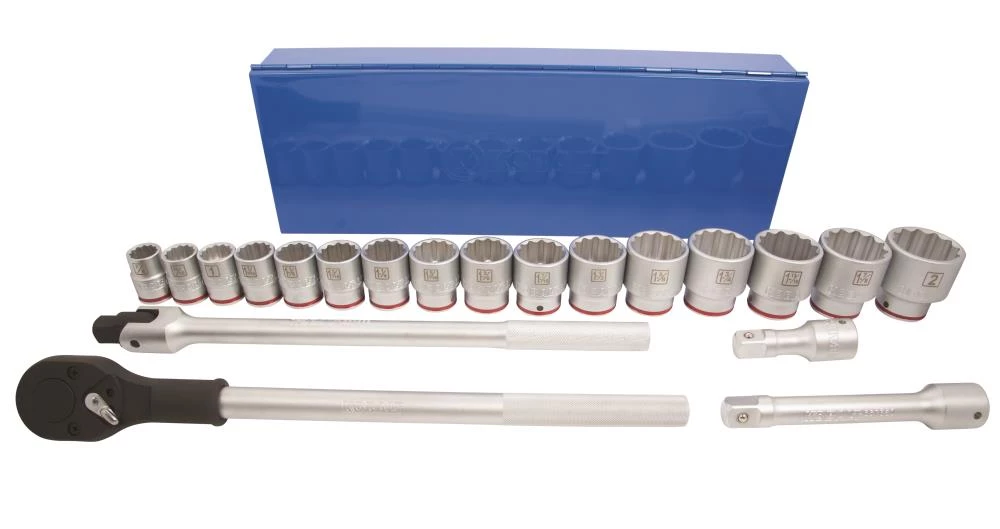 Kobalt Set Drive 3/4-In 20-Piece Mechanic (Sae) Standard Matte 3 Kobalt Set Drive 3/4-In 20-Piece Mechanic (Sae) Standard Matte