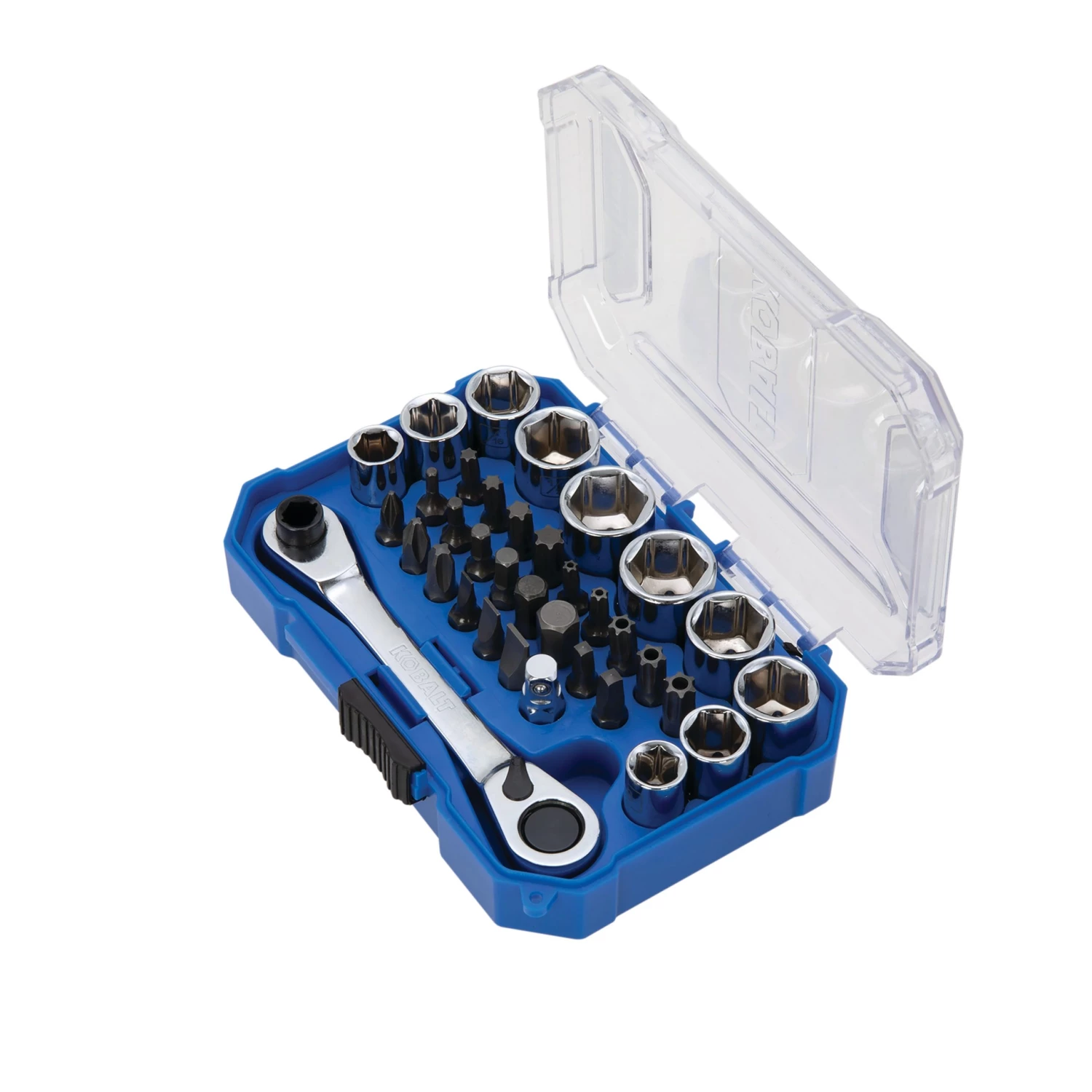 Kobalt Set Chrome 35-Piece Mechanic Standard (Sae) Metric Combination Polished 3 Kobalt Set Chrome 35-Piece Mechanic Standard (Sae) Metric Combination Polished