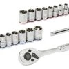 Kobalt Set Chrome 20-Piece (1/4-In) Mechanic Standard (Sae) Metric Combination Polished -Default Template 7 03852121