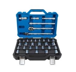 Kobalt Set Chrome 33-Piece (1/2-In;) Mechanic Standard (Sae) Metric Combination Polished