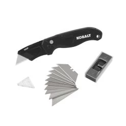 Kobalt Knife Speed Release 10-Blade On Tool Blade Folding Utility Storage Knife