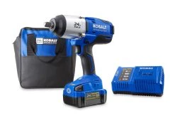 Kobalt Impact Wrench Wrench Max 24-Volt 1/2-In Impact Variable Speed Cordles Included) Drive Brushles