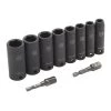 Kobalt Set Impact Socket Drive 10-Piece 6-Point 3/8-In (Sae) Standard