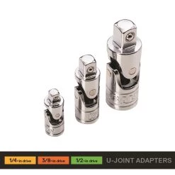 Kobalt Socket Adapter U-Joint 3-Piece 1/4-In; 1/2-In 3/8-In;
