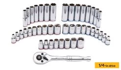 Kobalt Set Chrome 129-Piece 3/8-In) (1/4-In; Mechanic Standard (Sae) Metric Combination Polished -Default Template 7 09935437