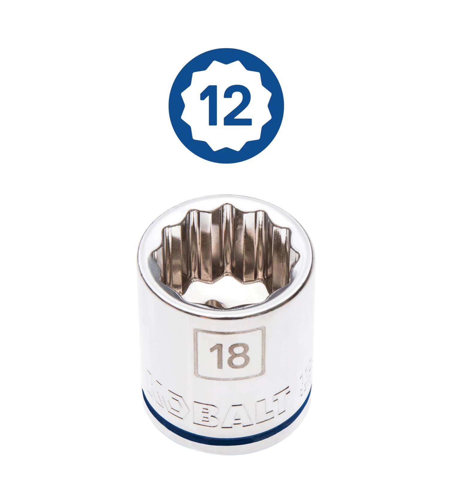 Kobalt Set Chrome 40-Piece (3/8-In) Mechanic Standard (Sae) Metric Combination Polished 6 Kobalt Set Chrome 40-Piece (3/8-In) Mechanic Standard (Sae) Metric Combination Polished - Image 4