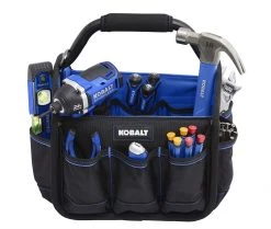 Kobalt Tool Bag Tote Polyester 12-In Blue Black