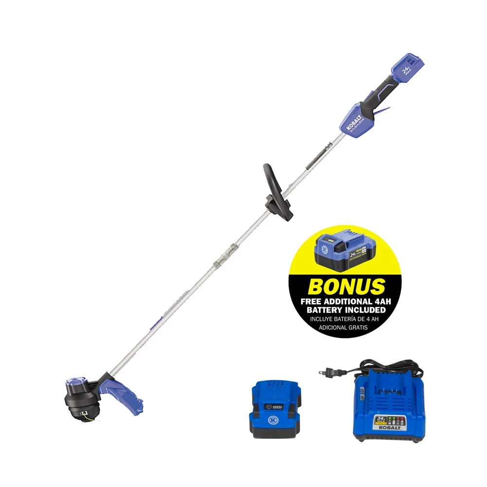 Kobalt String Trimmer 24-Volt 12-In Electric (Battery Included) Cordles Straight 3 Kobalt String Trimmer 24-Volt 12-In Electric (Battery Included) Cordles Straight