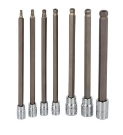 Kobalt Set Driver Drive Socket Bit Metric Hex 3/8-In 7-Piece 1/4-In;