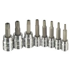 Kobalt Set Driver Drive Socket Bit 3/8-In 1/4-In; 8-Piece Tamper-Proof Torx