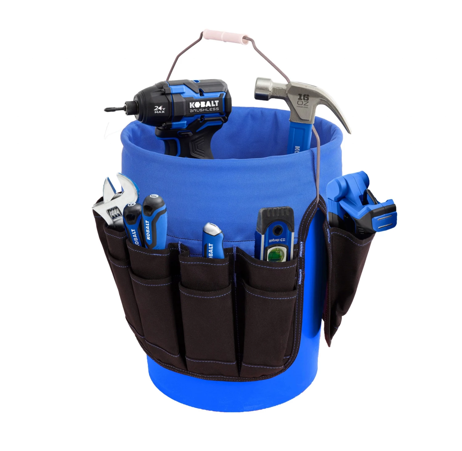 Kobalt Tool Bucket Bag Organizer Polyester 12-In 5-Gallon Blue Black 4 Kobalt Tool Bucket Bag Organizer Polyester 12-In 5-Gallon Blue Black - Image 2