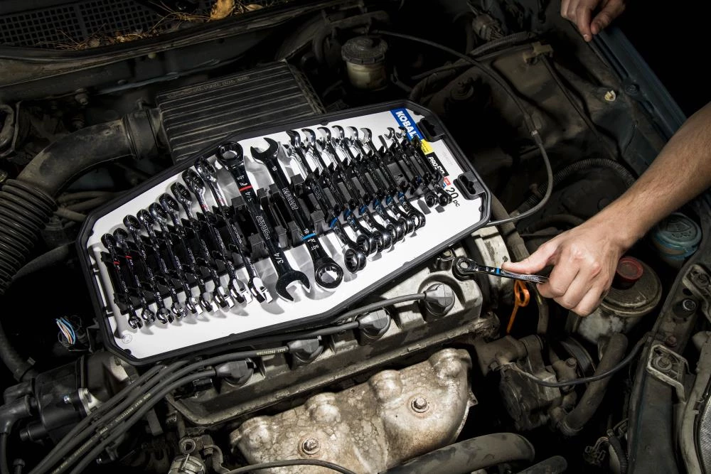 Kobalt Set Tray Ratchet Wrench 20-Piece 12-Point Standard (Sae) Metric Rail Combination Removable 12 Kobalt Set Tray Ratchet Wrench 20-Piece 12-Point Standard (Sae) Metric Rail Combination Removable - Image 10