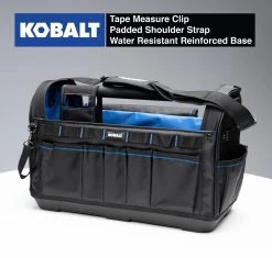 Kobalt Tool Bag Polyester 12.99-In Caddy Plumbing Black, Blue