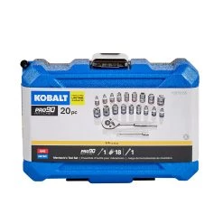 Kobalt Set Chrome 20-Piece (1/4-In) Mechanic Standard (Sae) Metric Combination Polished -Default Template 7 42581313