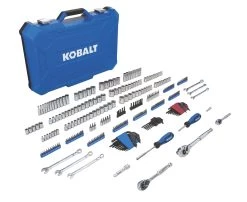 Kobalt Set Chrome 3/8-In) (1/4-In; 309-Piece Mechanic Standard (Sae) Metric Combination Polished