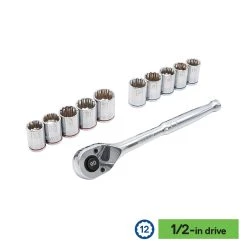 Kobalt Set Chrome 3/8-In) (1/4-In; 309-Piece Mechanic Standard (Sae) Metric Combination Polished -Default Template 7 44194583