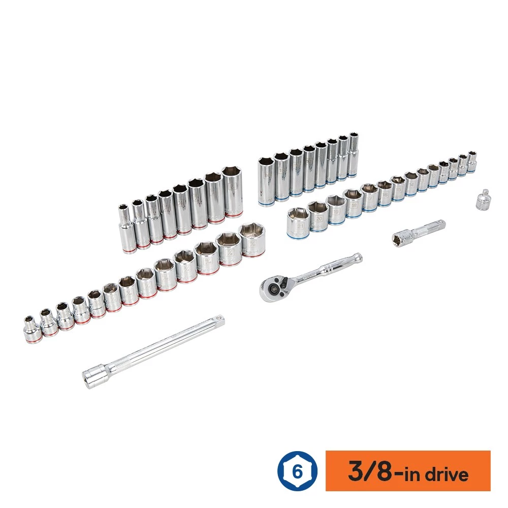 Kobalt Set Chrome 3/8-In) 135-Piece (1/4-In; Mechanic Standard (Sae) Metric Combination Polished 6 Kobalt Set Chrome 3/8-In) 135-Piece (1/4-In; Mechanic Standard (Sae) Metric Combination Polished - Image 4