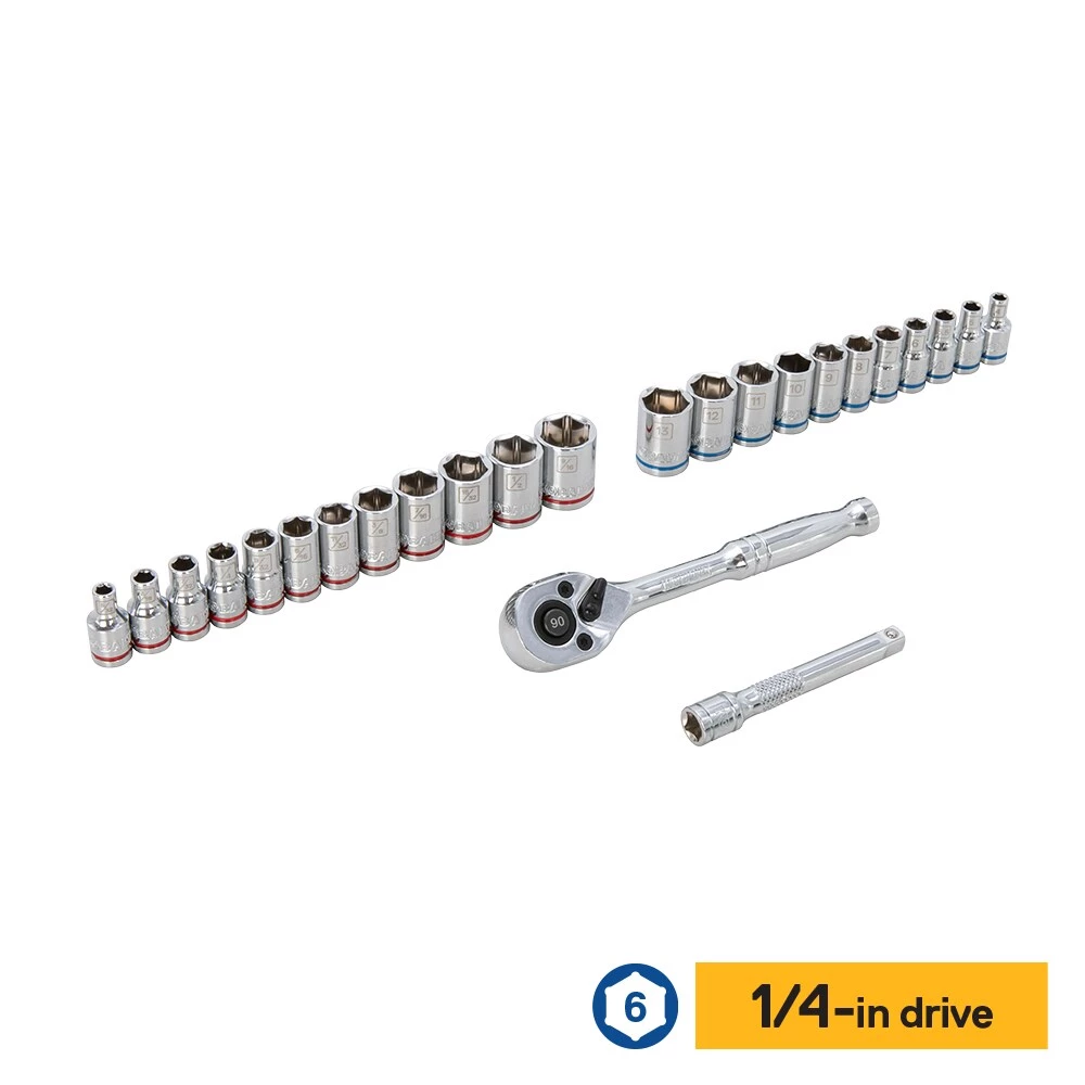 Kobalt Set Chrome 3/8-In) 135-Piece (1/4-In; Mechanic Standard (Sae) Metric Combination Polished 5 Kobalt Set Chrome 3/8-In) 135-Piece (1/4-In; Mechanic Standard (Sae) Metric Combination Polished - Image 3