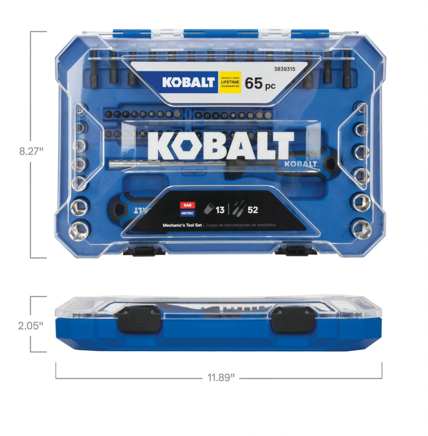 Kobalt Set Chrome 65-Piece Mechanic Standard (Sae) Metric Combination Polished 10 Kobalt Set Chrome 65-Piece Mechanic Standard (Sae) Metric Combination Polished - Image 8