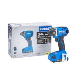 Kobalt Impact Driver Max 24-Volt Brushles (1-Battery Included) Variable Speed Cordles -Default Template 7 45231353