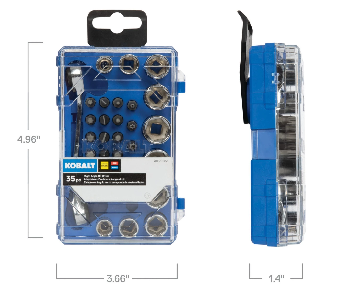 Kobalt Set Chrome 35-Piece Mechanic Standard (Sae) Metric Combination Polished 12 Kobalt Set Chrome 35-Piece Mechanic Standard (Sae) Metric Combination Polished - Image 10